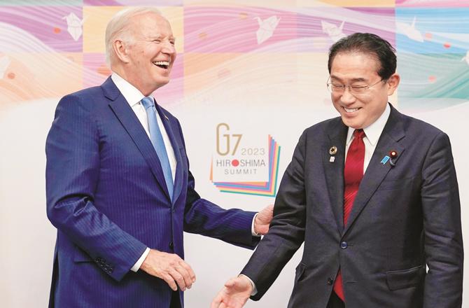 US President Joe Biden and Japanese Prime Minister Fumio Kishida. (AP/PTI)